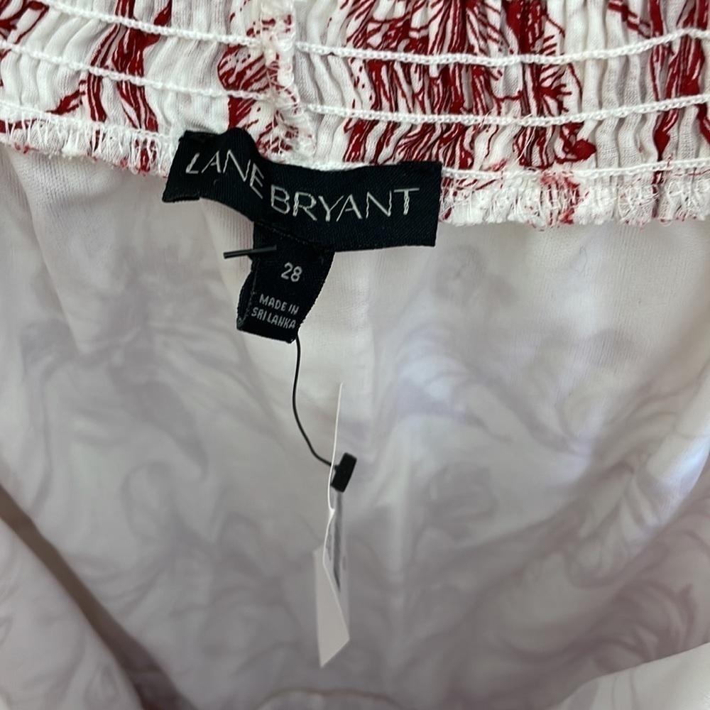 Lane Bryant Off-the-Shoulder Red Poplin Maxi Dress - Picture 4 of 7